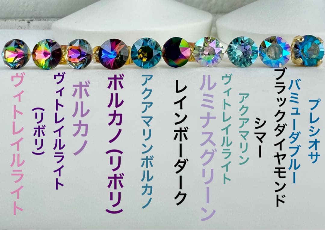 スワロフスキークリスタル®︎ 朝焼けの大聖堂　ステンドグラス　ポニーフック