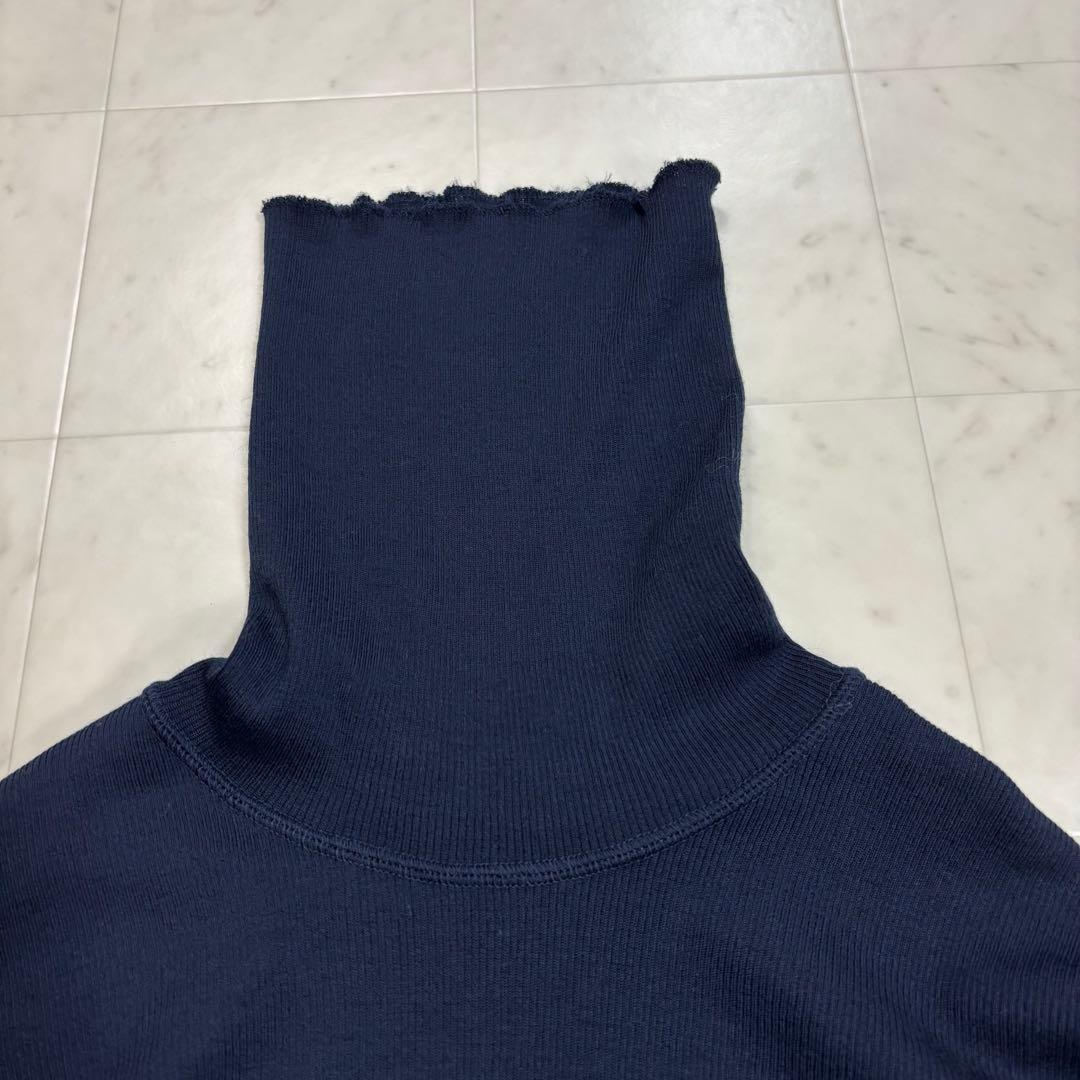 AUA です★美品★23AW rib タートルニット ウール