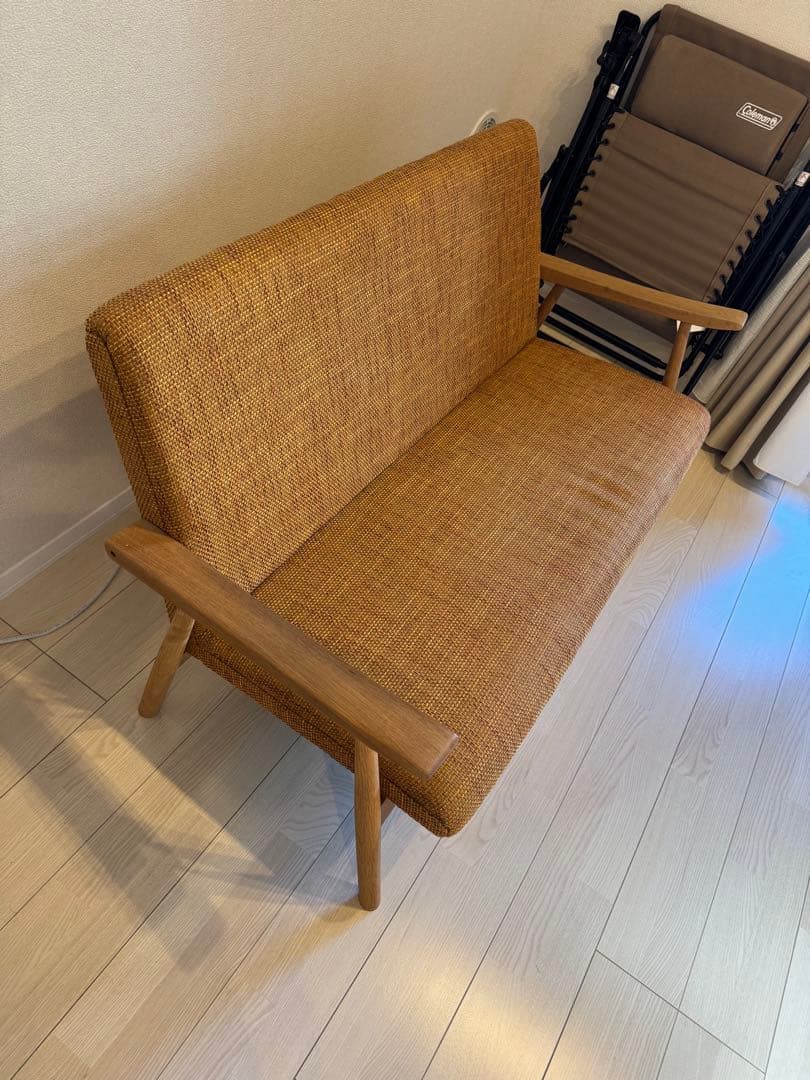 NOCE 2人掛けソファ オレンジ