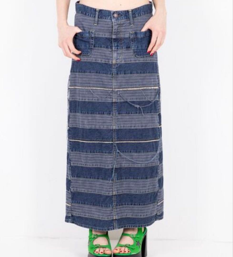 ヒステリックグラマー スクラッチロングデニムスカート