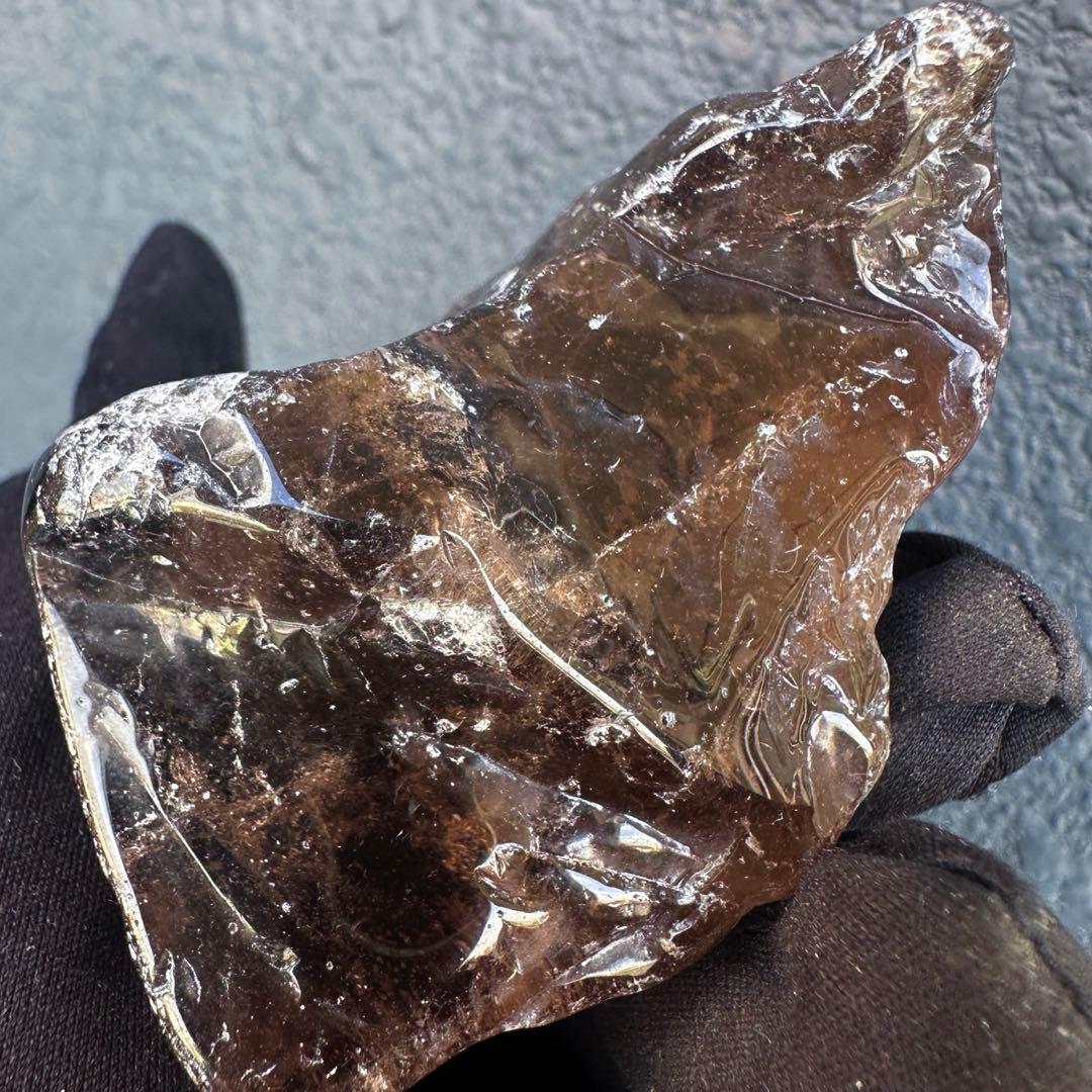 【金運☆魔除】レインボー☆スモーキークォーツ☆天然石フリーフォーム原石A1496