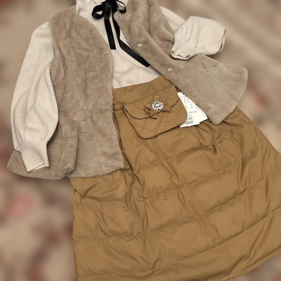 M'S GRACY❣️膨らみダウンスカート ポシェット付き❣️新品未使用