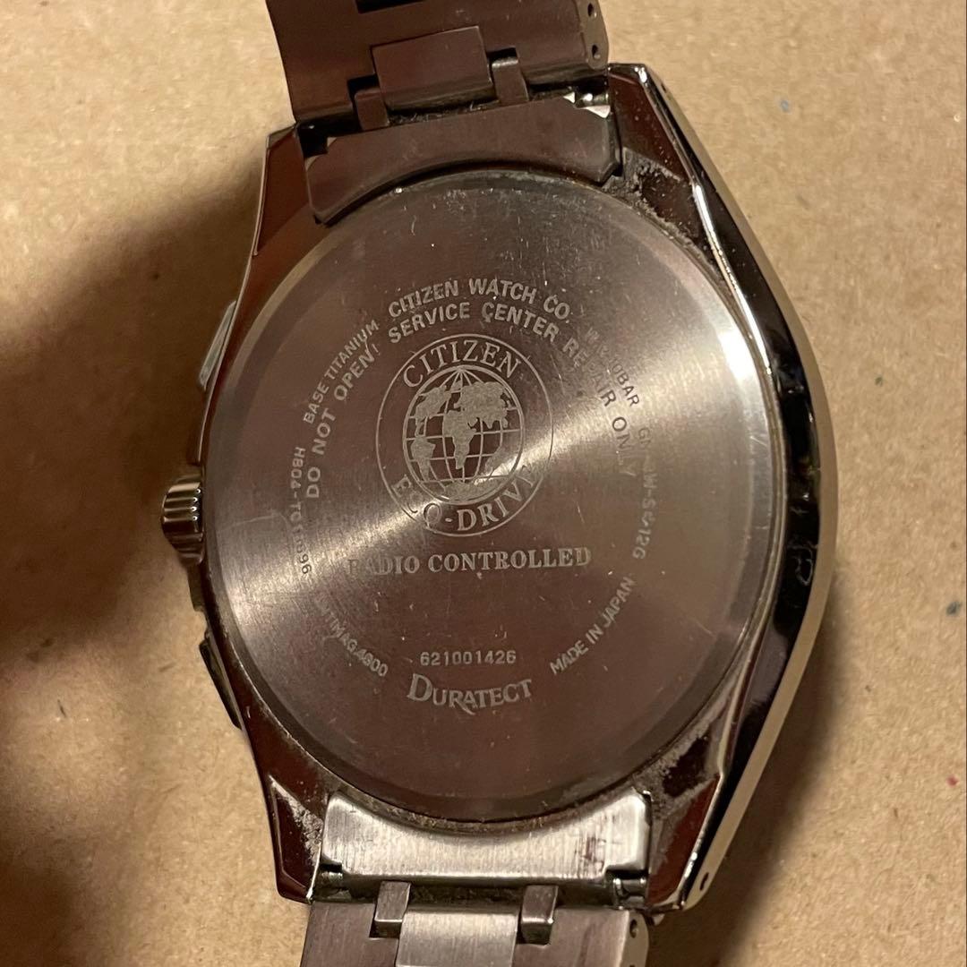 【ジャンク品】CITIZEN クロノグラフ 腕時計 AT8040-57E