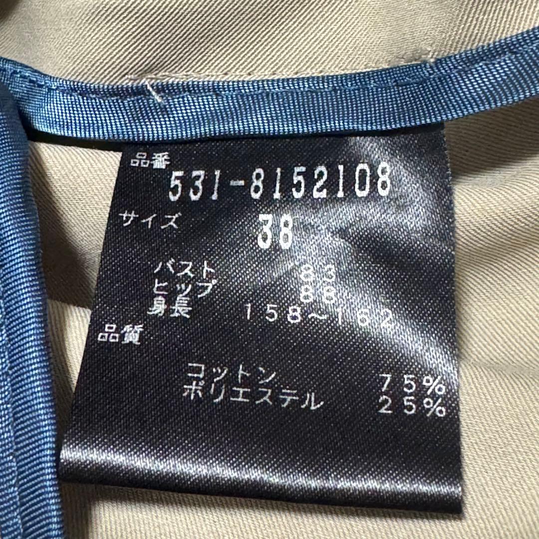 ADORE スプリングコート　ノーカラーコート　ベージュ 38 ロング