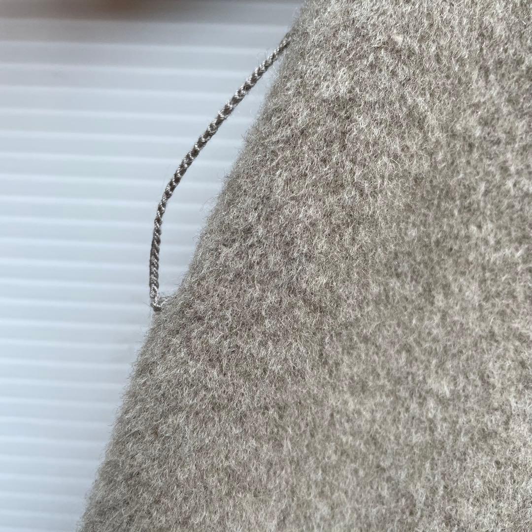 新品　Leilian レリアン　コート　ロング　毛　コットン　グレー　9