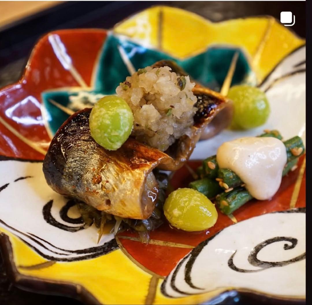 乾山写呉須入り竜田川文向付10種10色絵がわり 10客　清水焼　京器　懐石向付