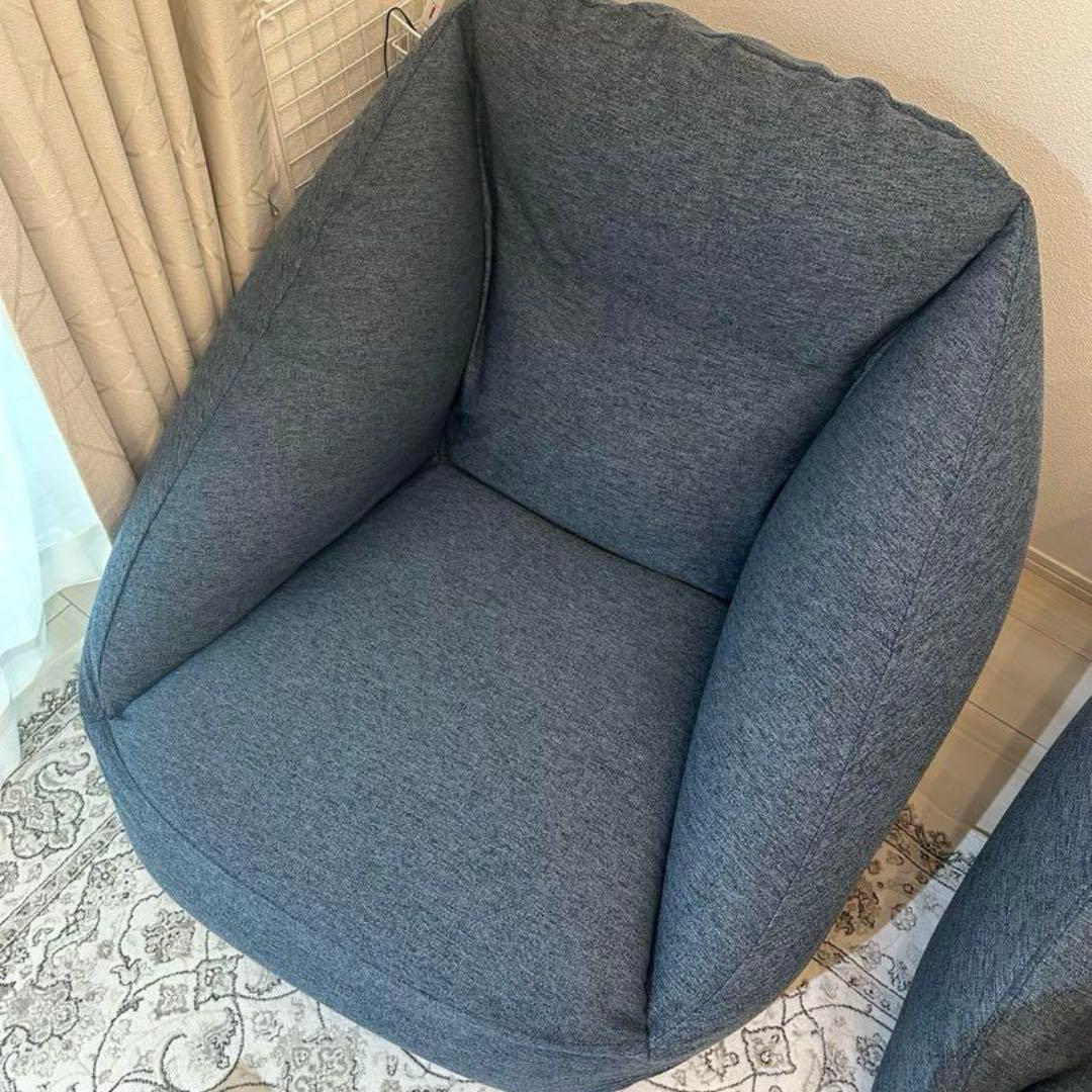 ★ほぼ新品★ 無印良品　空気できたソファ　ネイビー②