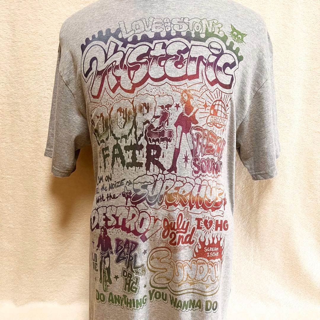 HYSTERIC GLAMOUR グレー プリント ヒスガール ロンt