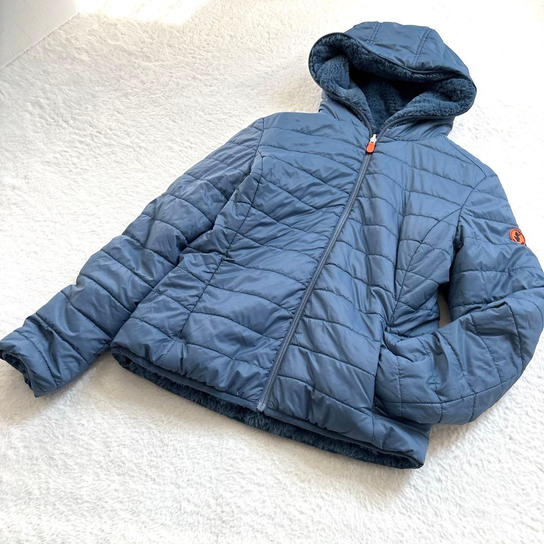 【美品】SAVE THE DUCK リバーシブル ファー ジャケット フード