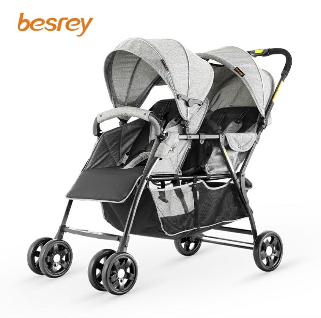 値下げ中✨新品未使用未開封✨besrey BR-C708S 2人乗りベビーカー