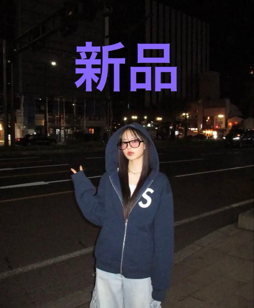 supreme Sロゴ ジップパーカー