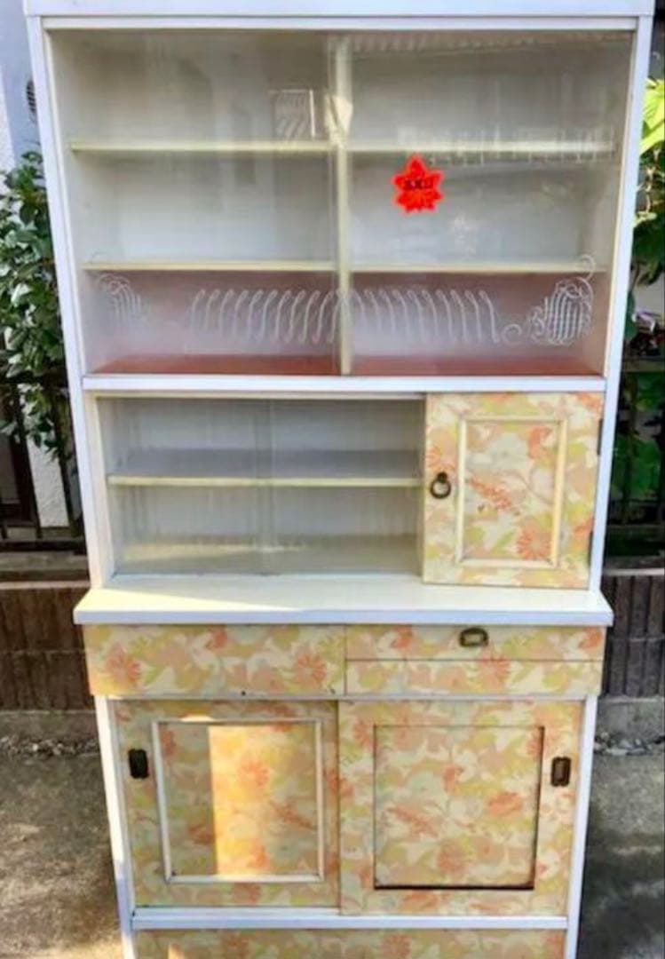 レトロ 食器棚 インテリア 昭和レトロ 引き出し 待ち合わせ対応のみ