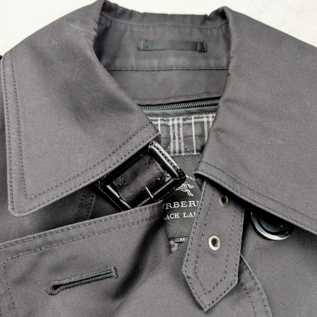 バーバリーブラックレーベル トレンチコート チェックライナー付き ブラック M