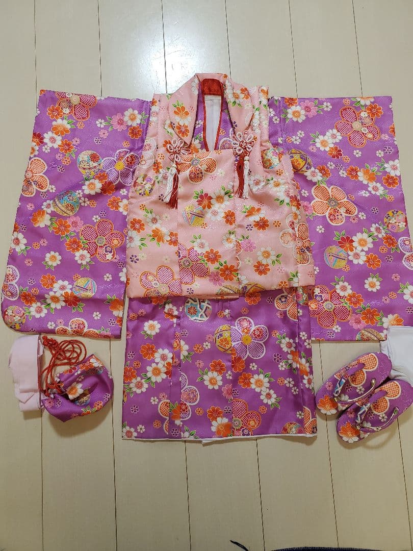 しちごさん　3歳　着物　被布　セット