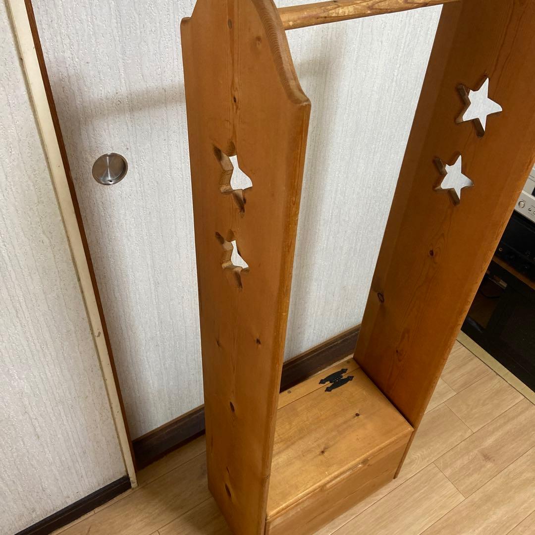 手作り　カントリー　ハンガーラック