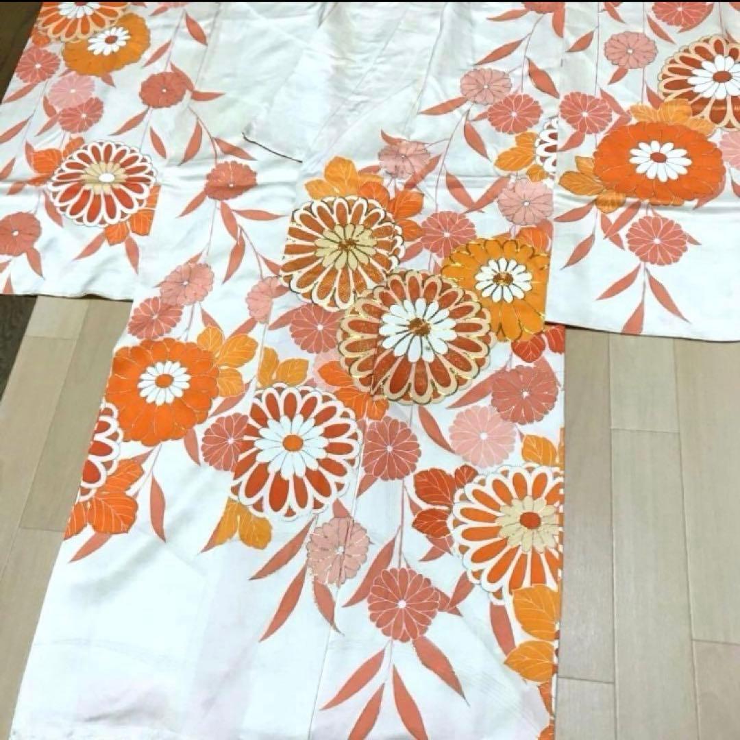 m*i様 振袖・長襦袢セット 長袖　成人式に　女物　仕立て上がり　正絹　花柄