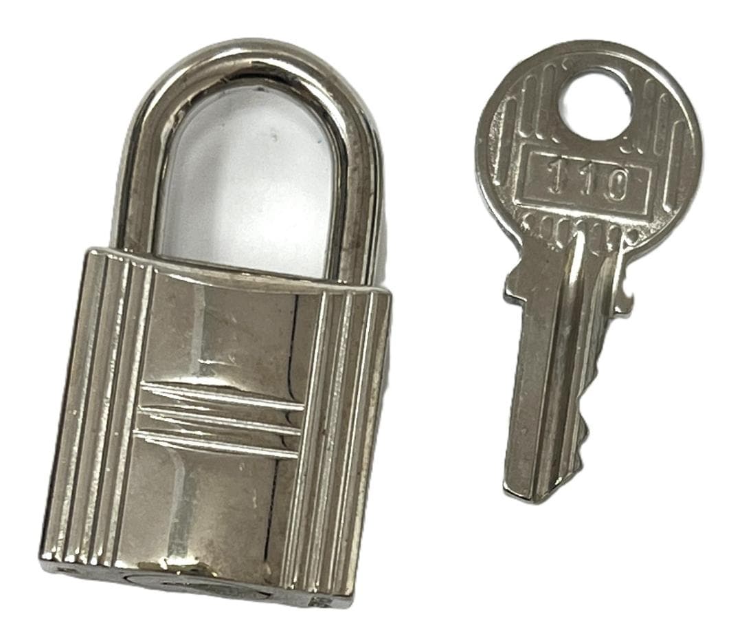 エルメス カデナ＆キー パドロック No.110 シルバー 中古品(23075※