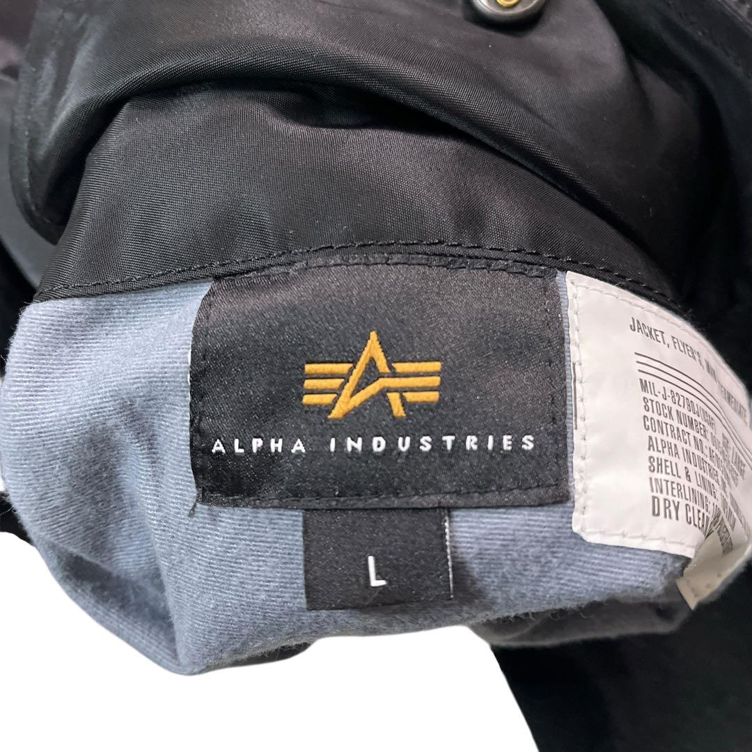 ✨未使用級✨ アルファインダストリーズ 戦闘機プリントMA-1ブラックL