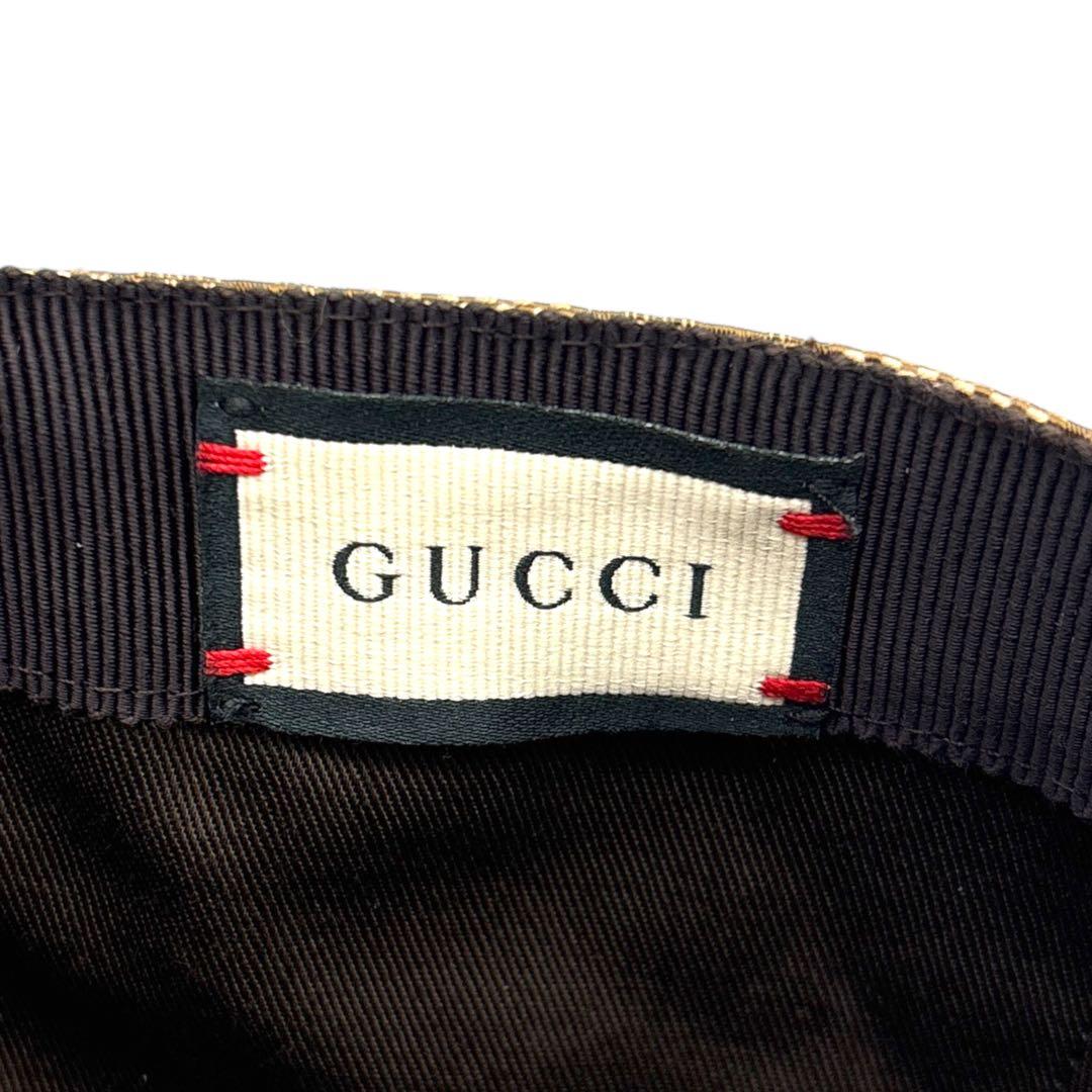【美品】GUCCI グッチ ベースボールキャップ GG シェリーライン パターン