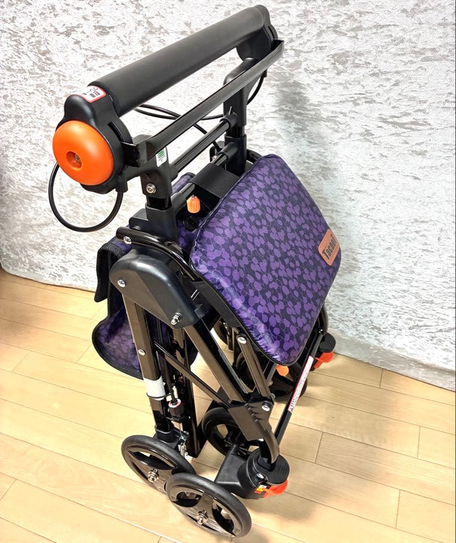 美品 幸和製作所 TacaoF テイコブ 畳める 座れるシルバーカー CPS03
