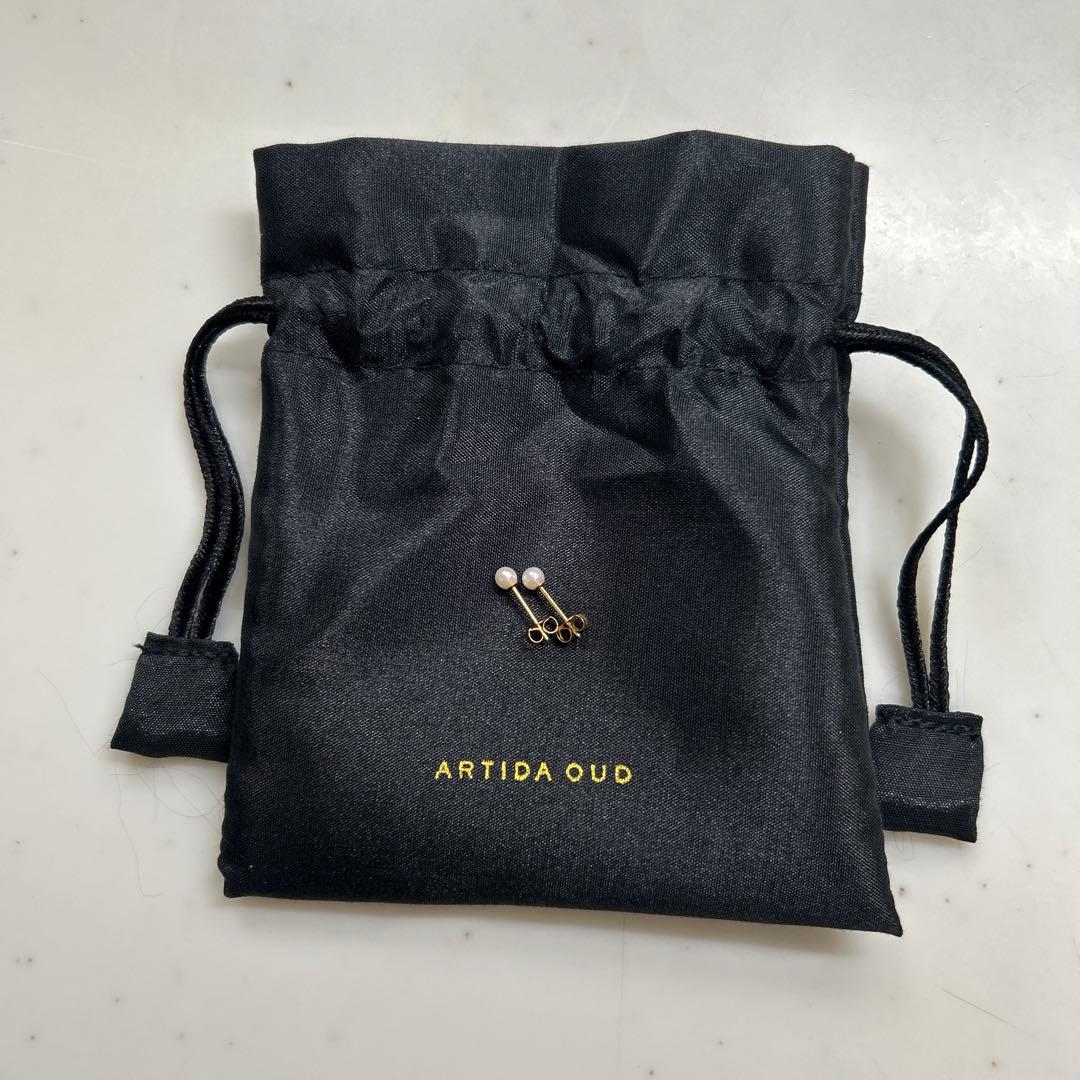 ARTIDA OUD K10アコヤベビーパールシングルピアス2個セット付属品あり