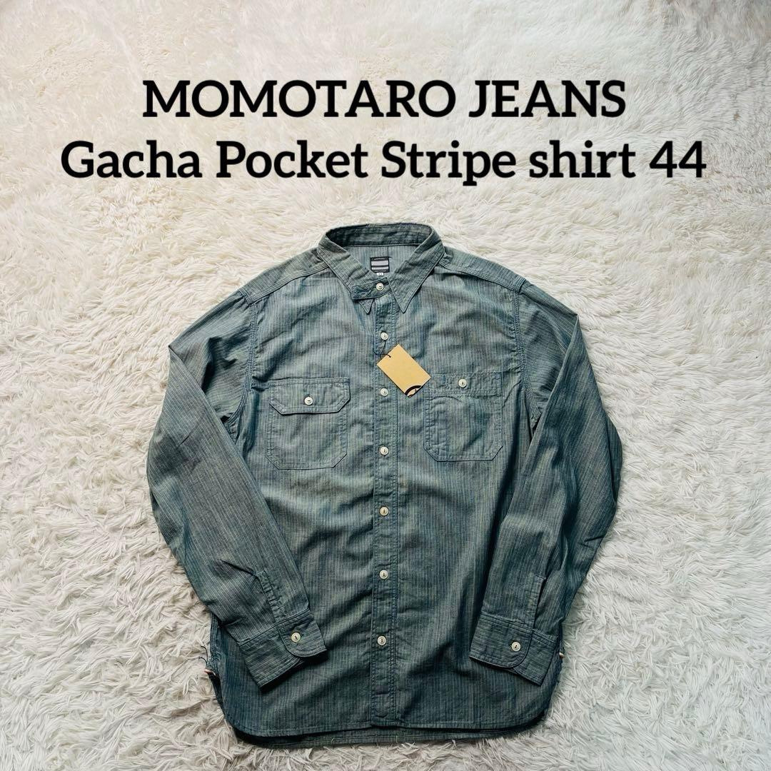 トップス MOMOTARO JEANS Gacha Pocket Stripe shirt