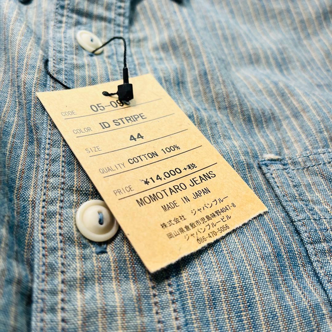 トップス MOMOTARO JEANS Gacha Pocket Stripe shirt
