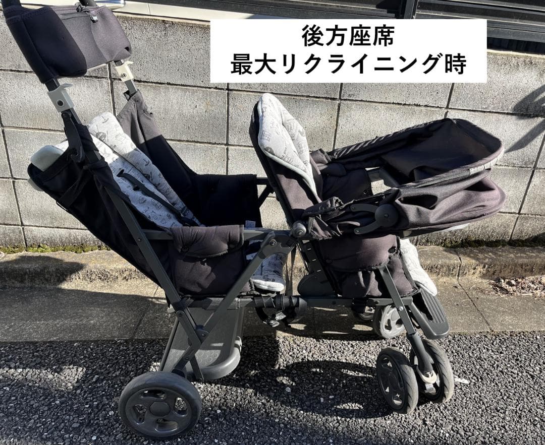 ジュービー カブース ウルトラライト 後方シート付 二人乗りベビーカー