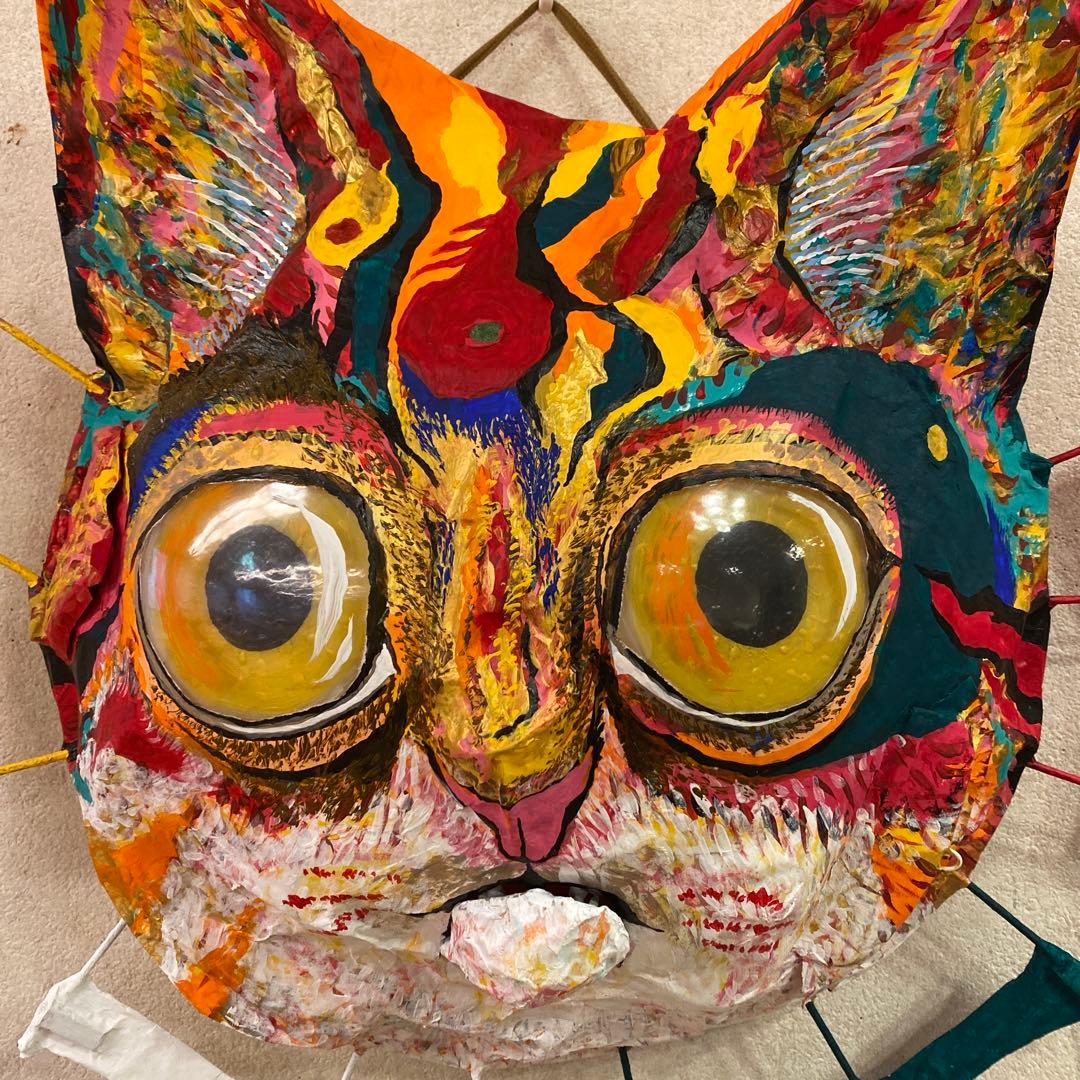 ネコ　猫　にゃんこ　大きい　手作り　ハンドメイド　壁飾り　造形看板　アート