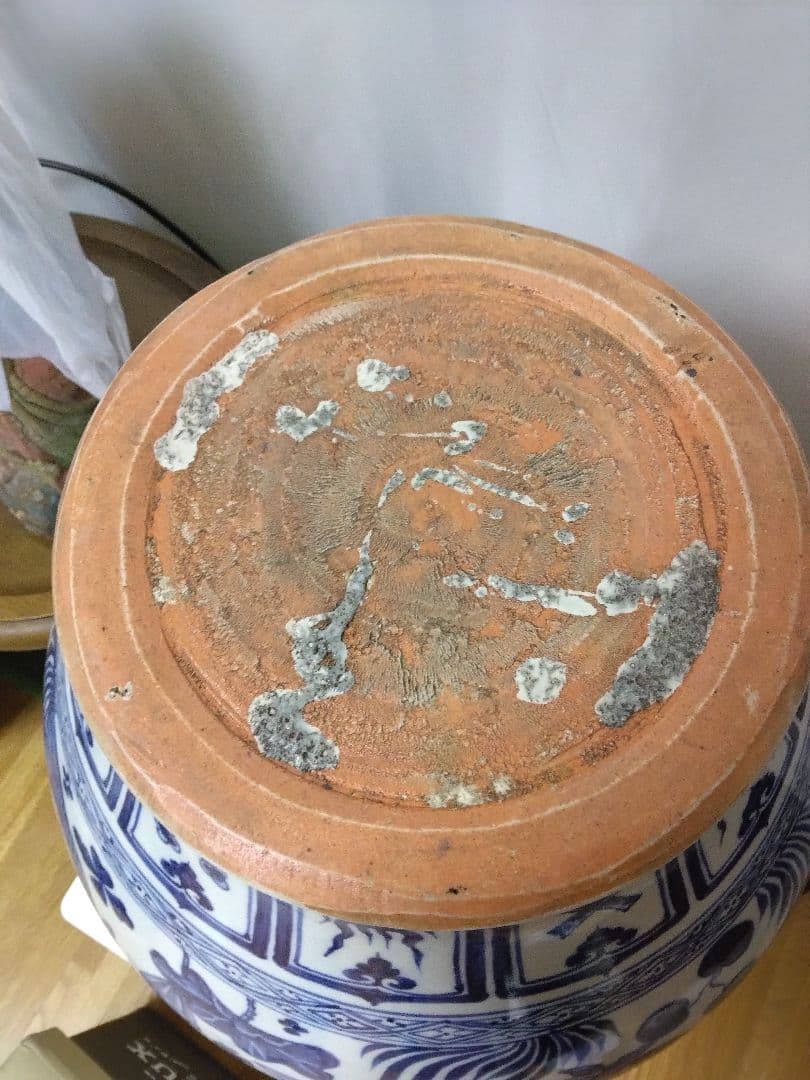 中国美術青花魚藻紋壺