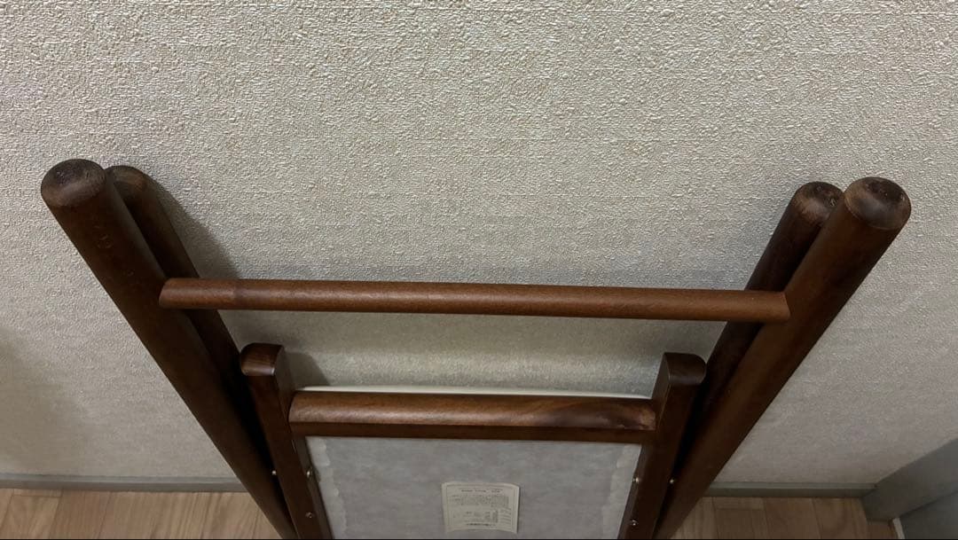 座面張替済 無印良品 折りたたみ椅子 木製チェア ブラウン 廃盤 ブナ材