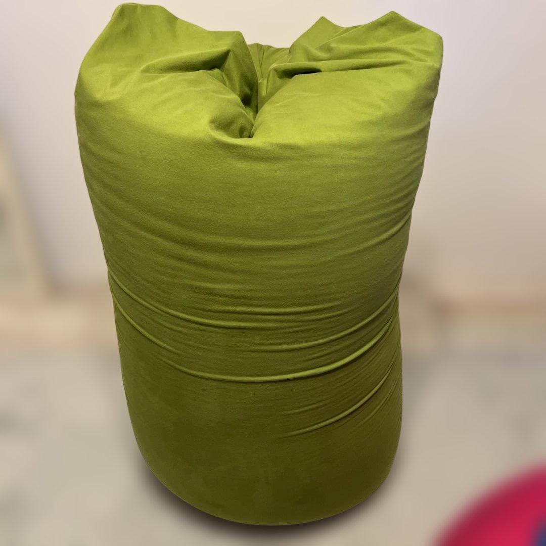 yogibo ヨギボー グリーン ビーズクッション［新品 替えカバー グレー付］