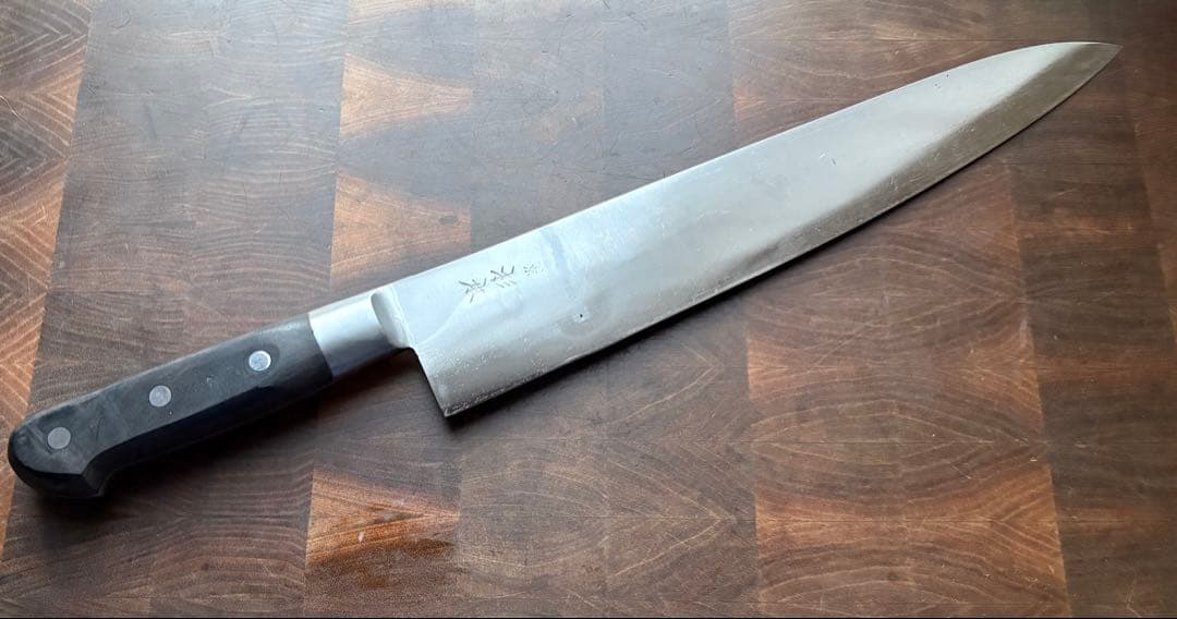 東京　杉本　牛刀　300mm 尺　包丁　全鋼　炭素鋼　研ぎ済　洋包丁　再生品