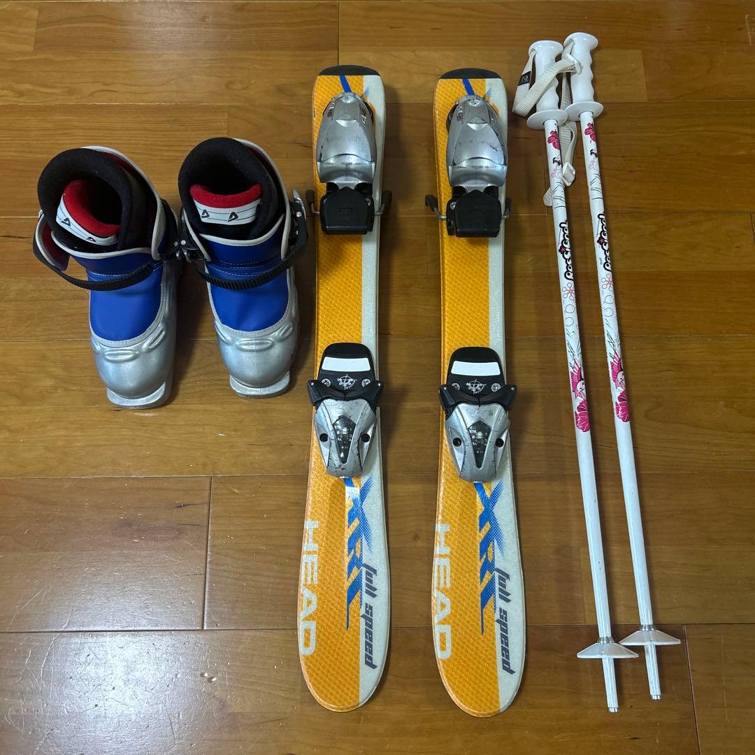 スキー ジュニア HEAD 67cmセット + 100cmスキーウェア