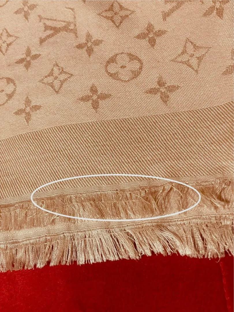 希少ピンク美品Louis Vuitton ストール 大判シルクウール