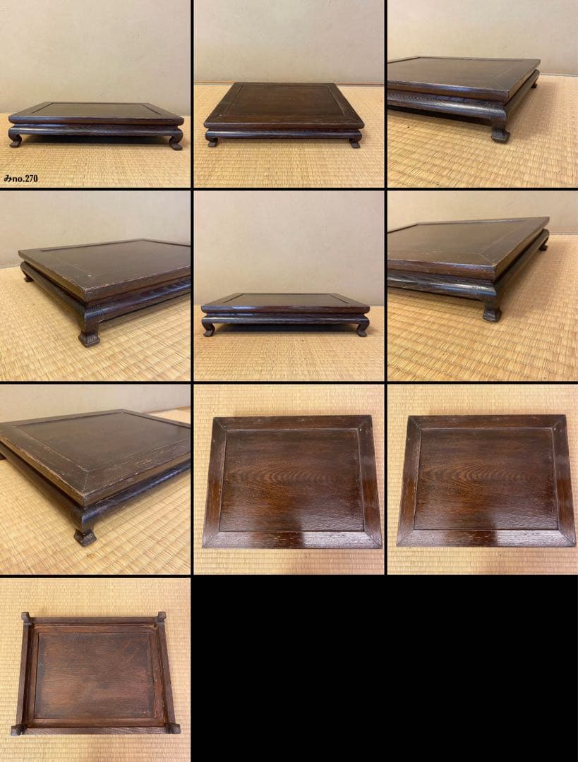 家具職人オリジナル盆栽飾り台　平卓 オリジナル一品物　48センチ