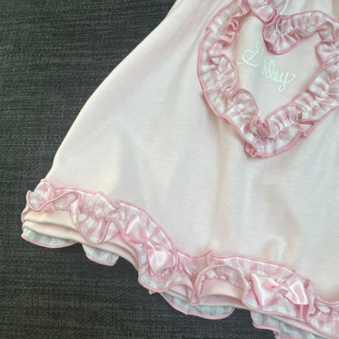 シャーリーテンプル　120 ギンガムチェック　チュニック　新品　ピンク