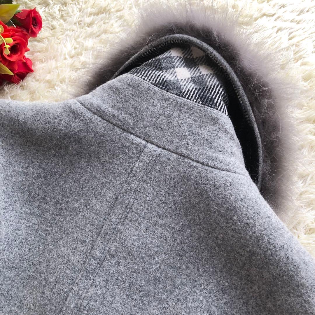 極美品♪BURBERRY BLUE LABEL♪2wayファーウールコート　L