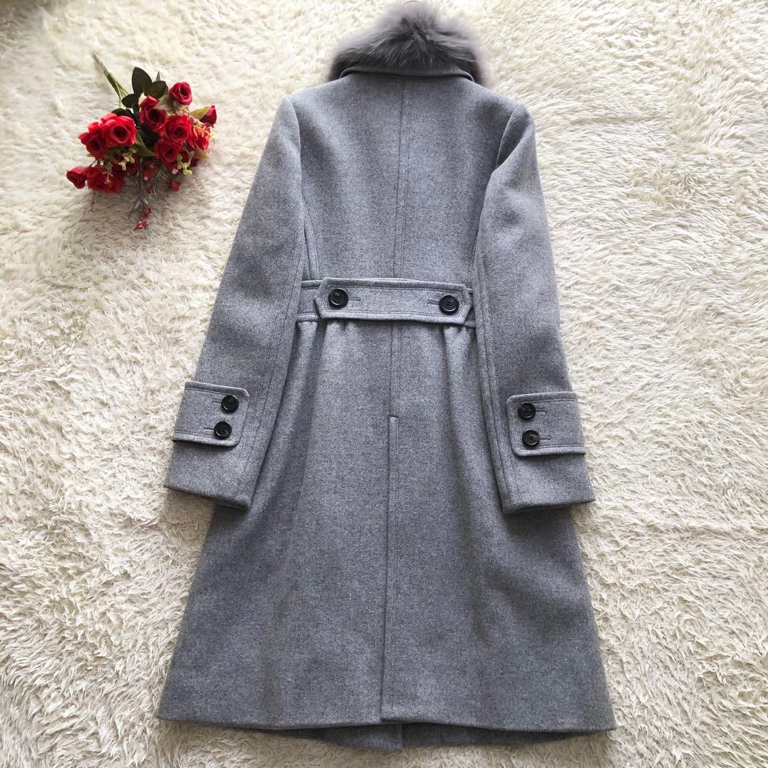 極美品♪BURBERRY BLUE LABEL♪2wayファーウールコート　L