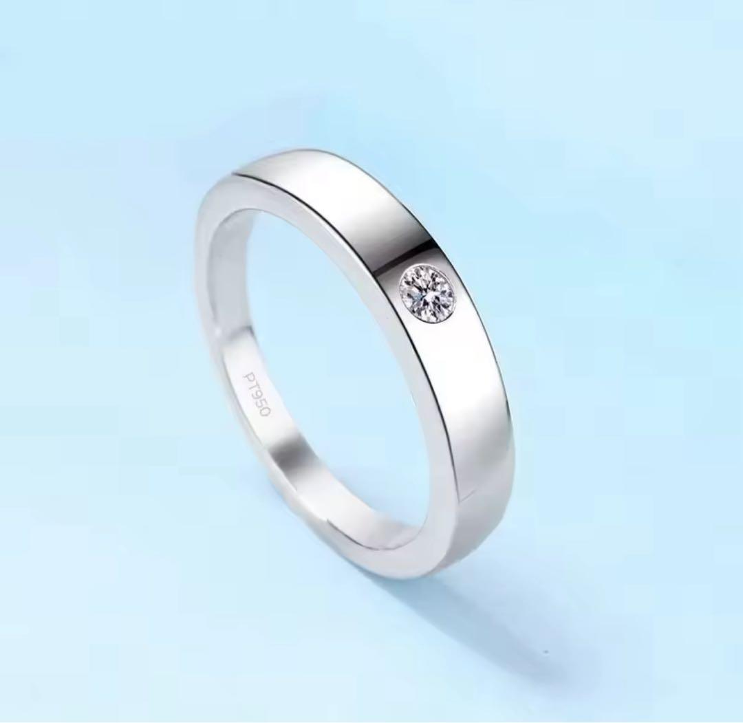 リラ★ プラチナリング　ストレートデザイン