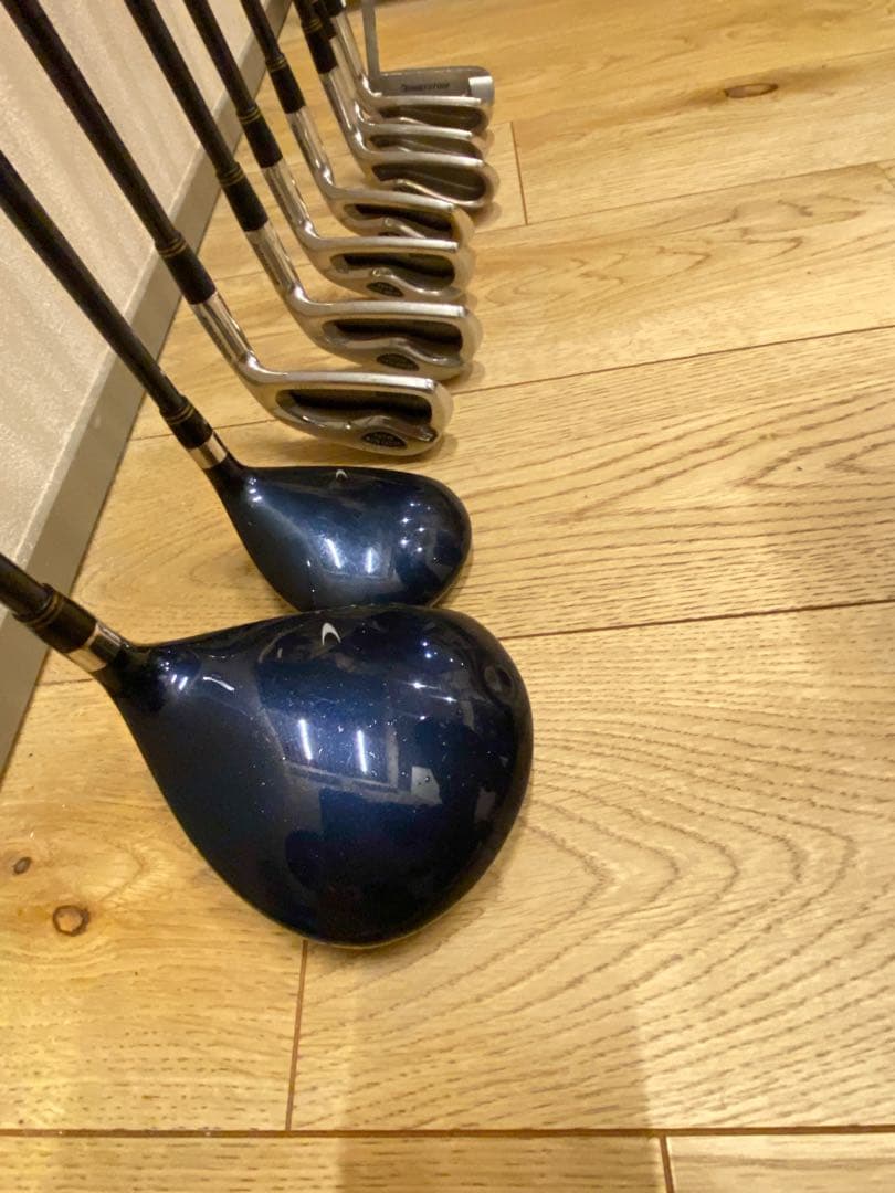 Newling ゴルフバッグ ネイビー初心者セット一式　新品ボール等付