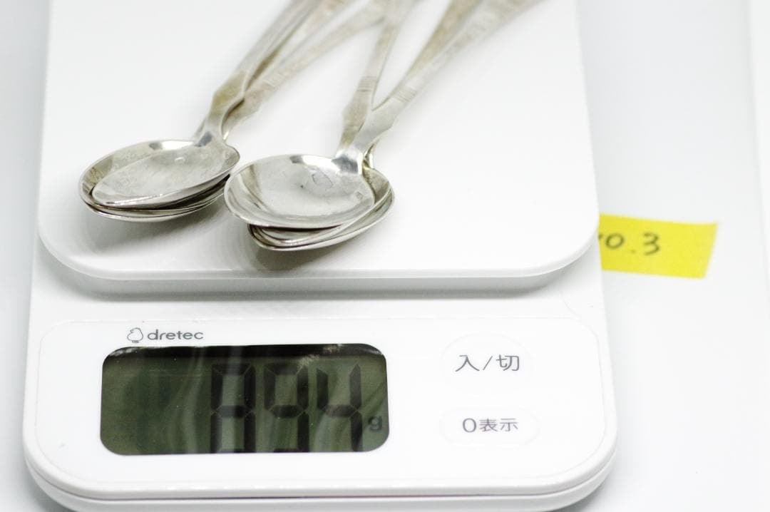 No3【純銀・ソリッドシルバー】 6本セットスプーン