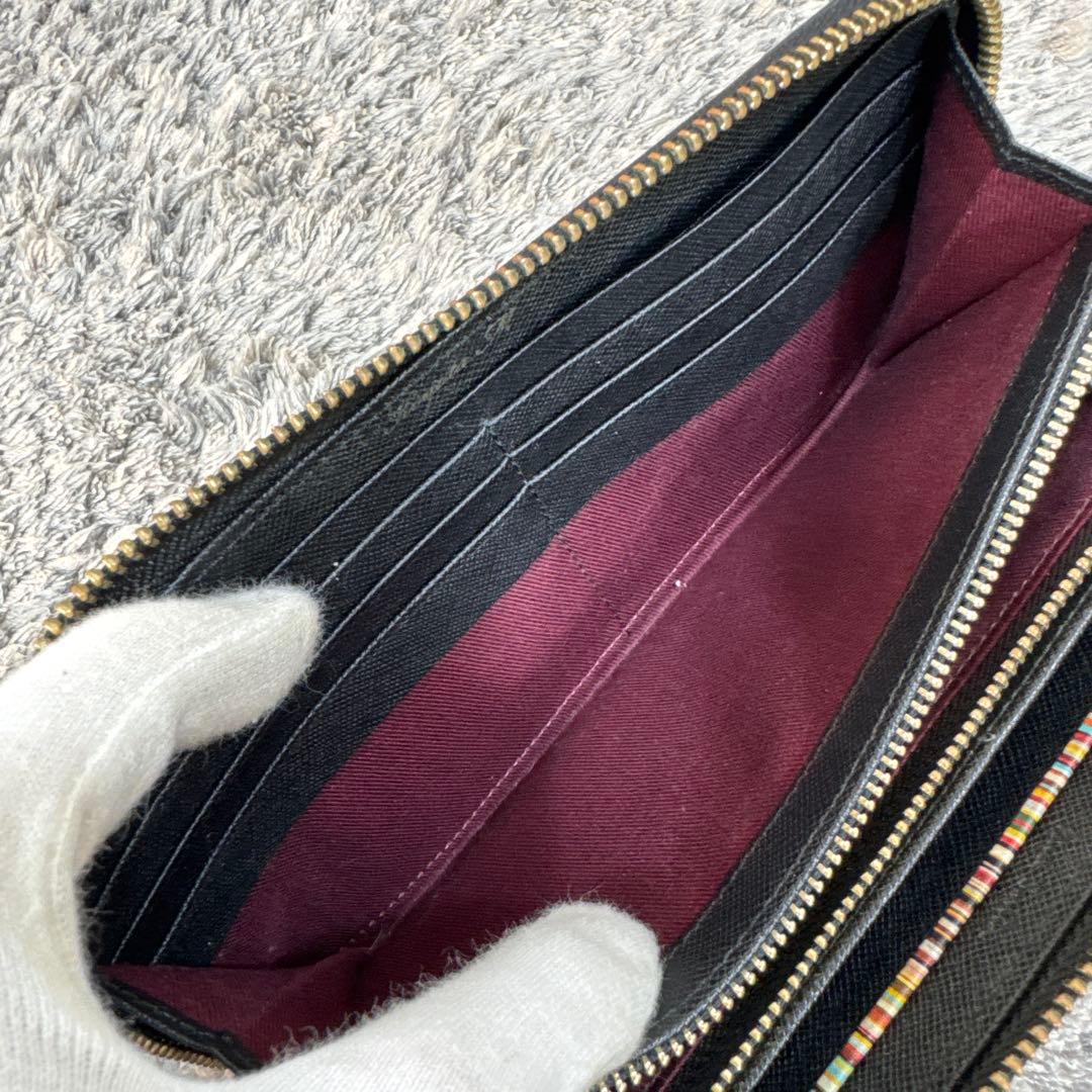【美品】Paul Smith ポールスミス 長財布 ラウンドファスナー レザー