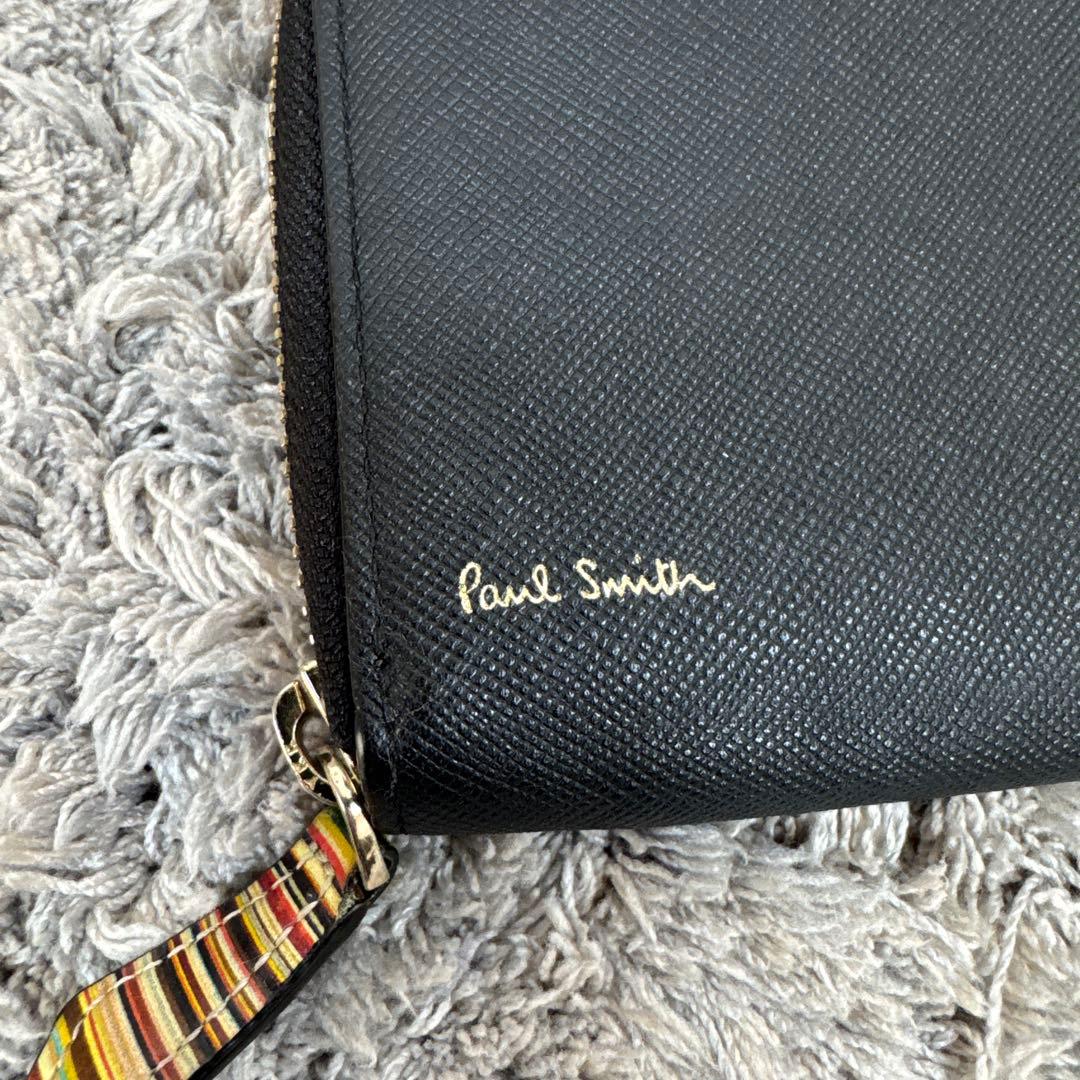 【美品】Paul Smith ポールスミス 長財布 ラウンドファスナー レザー