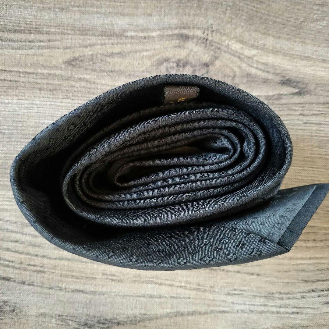 極美品✨Louis Vuitton 　ダークグレー モノグラム　ネクタイ