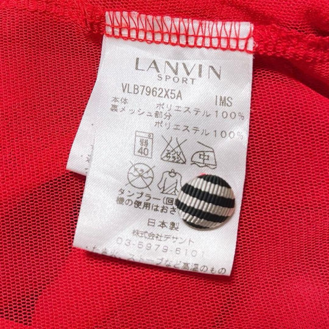 LANVIN SPORT 半袖 ワンピース レッド 赤 ゴルフ ウエア 40