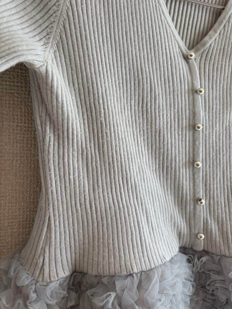 Rirandture リランドチュール チュールバルーンペプラムニット