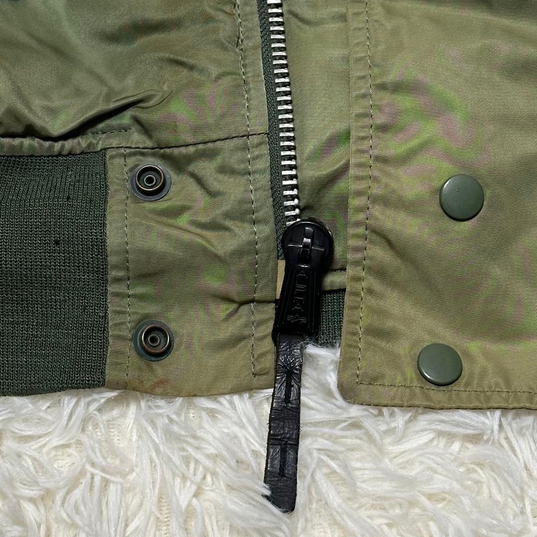ALPHA N-2B フライトジャケット XL カーキ ミリタリー 大きめ 短丈