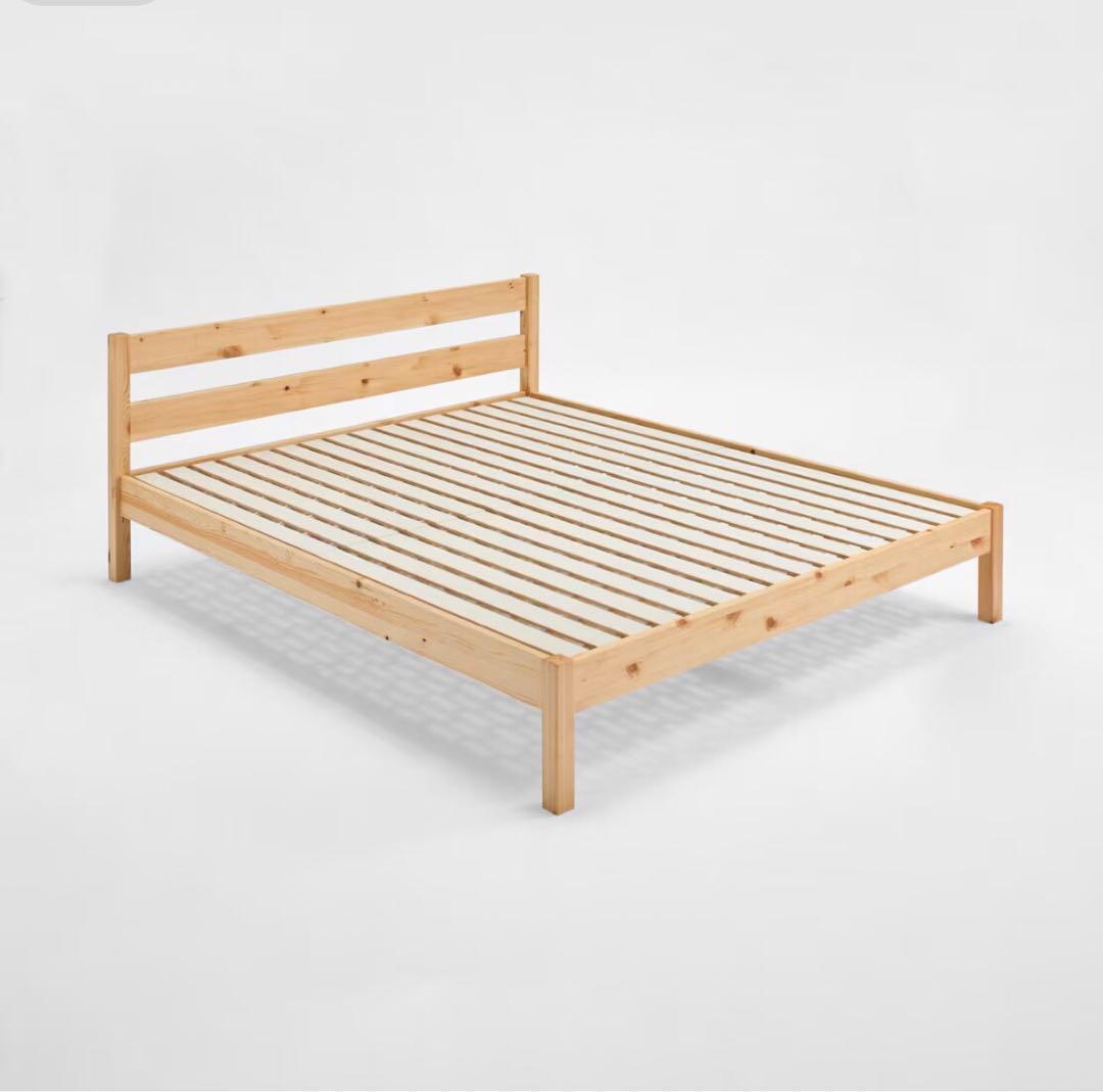 無印良品ベッドクイーン& IKEAマットレス 【ほぼ未使用】美品【直接受取希望】