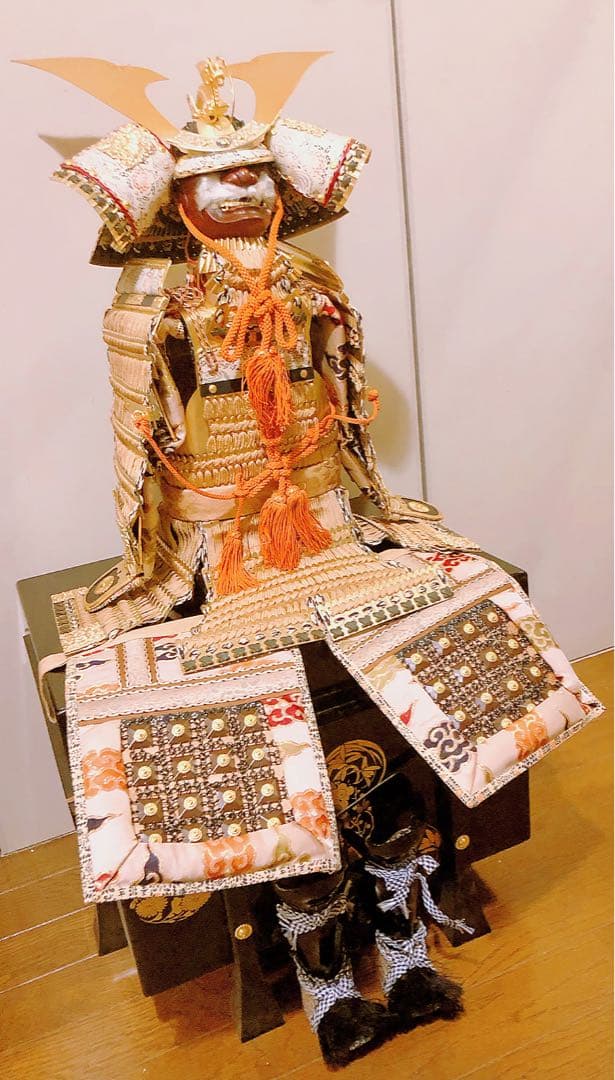 アンティーク 上原 玉鳳 作 大鎧 正絹 1970年代 龍 甲冑 武具 鎧飾り